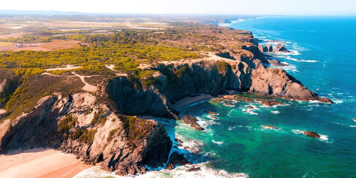 Initial-Segment-of-the-Odeceixe-Hiking-Trail-as-Seen-From-the-Sea-Aerial-Image